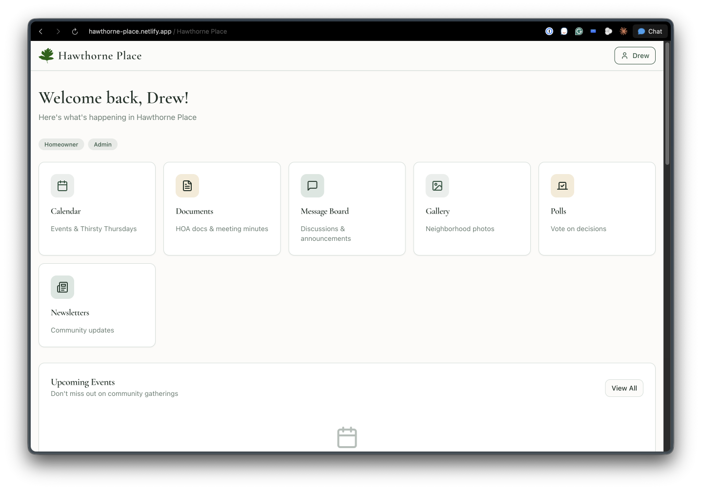 Hawthorne Place HOA Portal